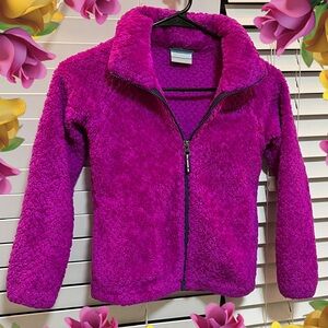 Columbia Girls' Fire Side Sherpa Purple Fleece Jacket Size S (8)
